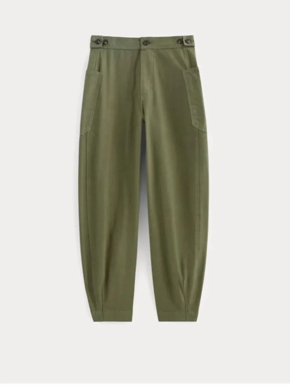 NWT Everlane The Fatigue Barrel Pant, Kalamata, Size 8, 94% Organic and 6% Linen